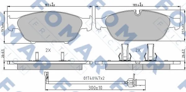 Brake Pad Set, disc brake (FO 998881)