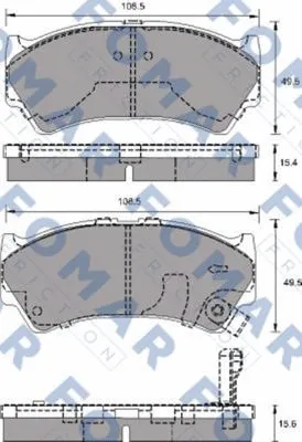 Brake Pad Set, disc brake (FO 692981)