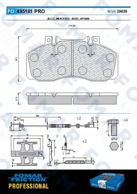 Brake Pad Set, disc brake (FO 495181)