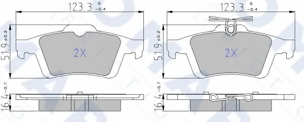Brake Pad Set, disc brake (FO 846881)