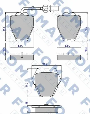 Brake Pad Set, disc brake (FO 903581)