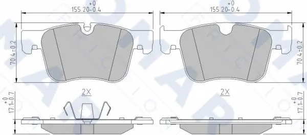 Brake Pad Set, disc brake (FO 261481)