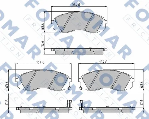 Brake Pad Set, disc brake (FO 933381)