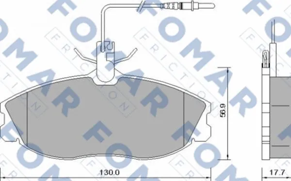 Brake Pad Set, disc brake (FO 637581)
