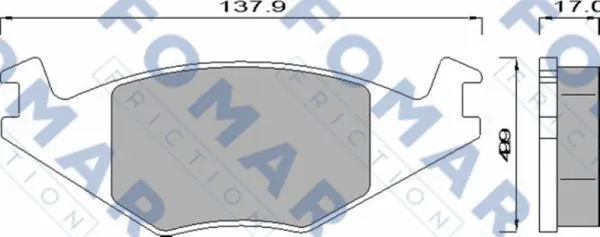 Brake Pad Set, disc brake (FO 436881)