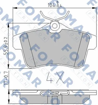 Brake Pad Set, disc brake (FO 896581)