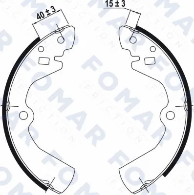 Brake Shoe Set (FO 0453)