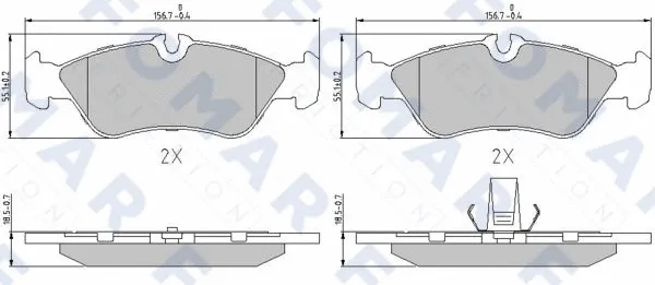 Brake Pad Set, disc brake (FO 886281)