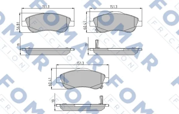 Brake Pad Set, disc brake (FO 933181)