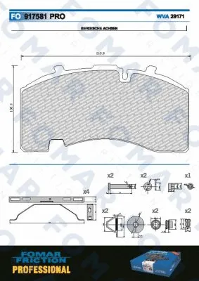 Brake Pad Set, disc brake (FO 917581)