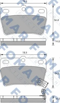 Brake Pad Set, disc brake (FO 697081)
