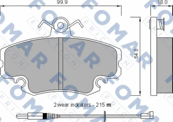 Brake Pad Set, disc brake (FO 724281)