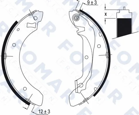 Brake Shoe Set (FO 0385)