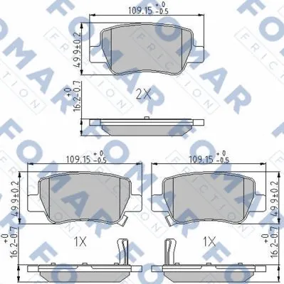 Brake Pad Set, disc brake (FO 896881)