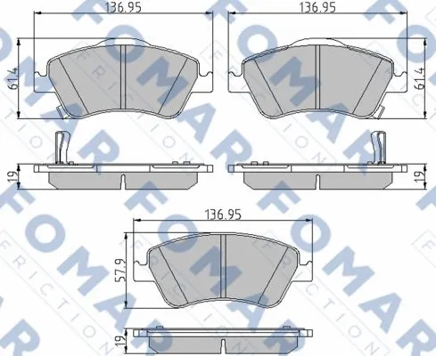 Brake Pad Set, disc brake (FO 936081)