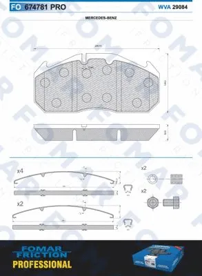 Brake Pad Set, disc brake (FO 674781)