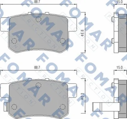 Brake Pad Set, disc brake (FO 475181)