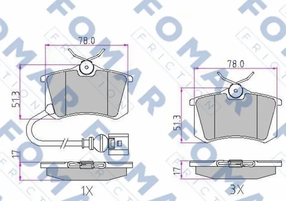 Brake Pad Set, disc brake (FO 920181)