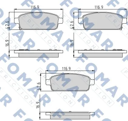 Brake Pad Set, disc brake (FO 936481)