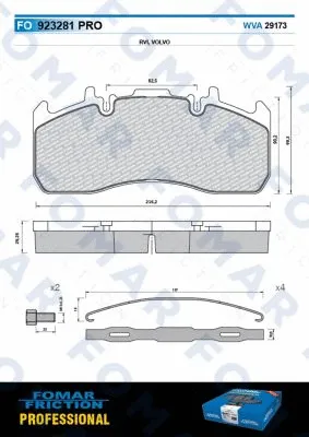 Brake Pad Set, disc brake (FO 923281)