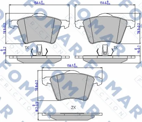Brake Pad Set, disc brake (FO 867981)