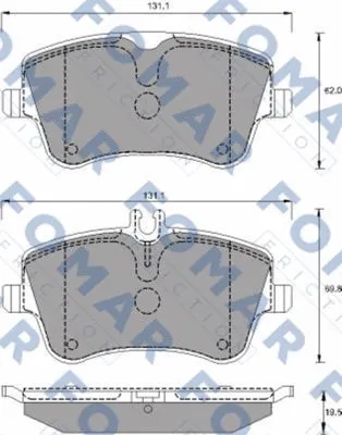 Brake Pad Set, disc brake (FO 690581)