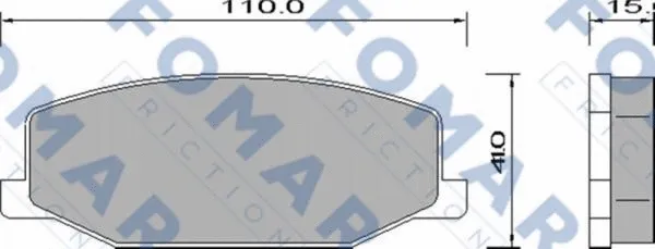 Brake Pad Set, disc brake (FO 634581)
