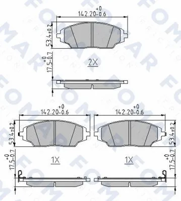 Brake Pad Set, disc brake (FO 269481)