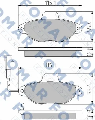 Brake Pad Set, disc brake (FO 861181)