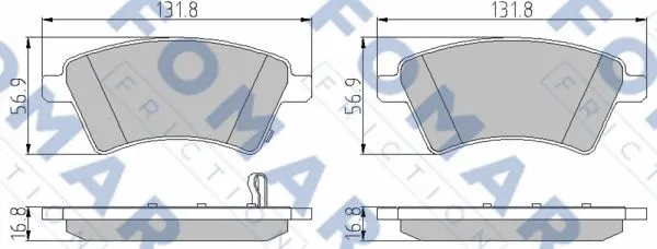 Brake Pad Set, disc brake (FO 926081)