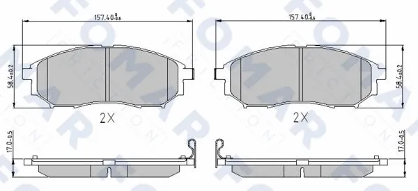 Brake Pad Set, disc brake (FO 846181)