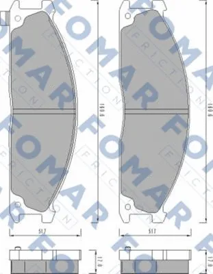 Brake Pad Set, disc brake (FO 460781)