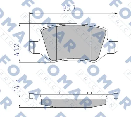 Brake Pad Set, disc brake (FO 909281)