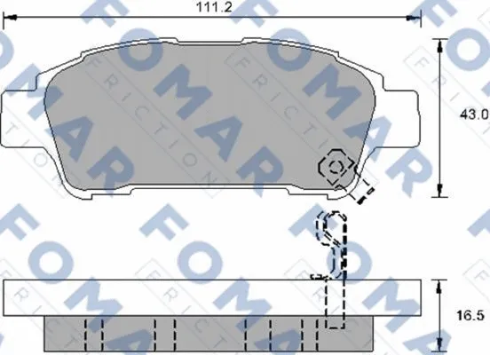 Brake Pad Set, disc brake (FO 907481)