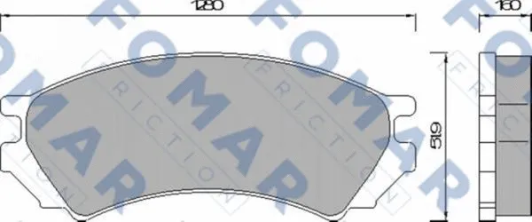 Brake Pad Set, disc brake (FO 461881)