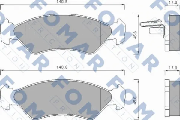 Brake Pad Set, disc brake (FO 633481)