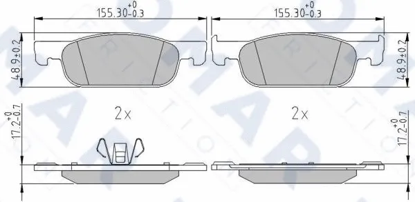 Brake Pad Set, disc brake (FO 287481)