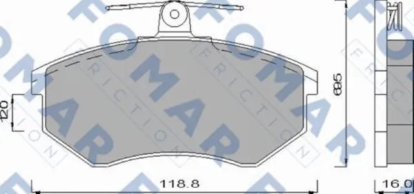 Brake Pad Set, disc brake (FO 488481)