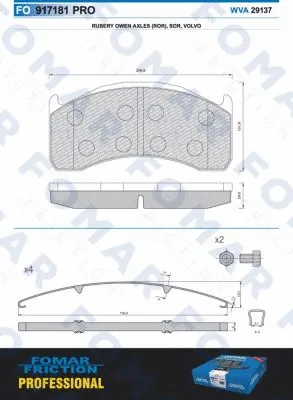 Brake Pad Set, disc brake (FO 917181)