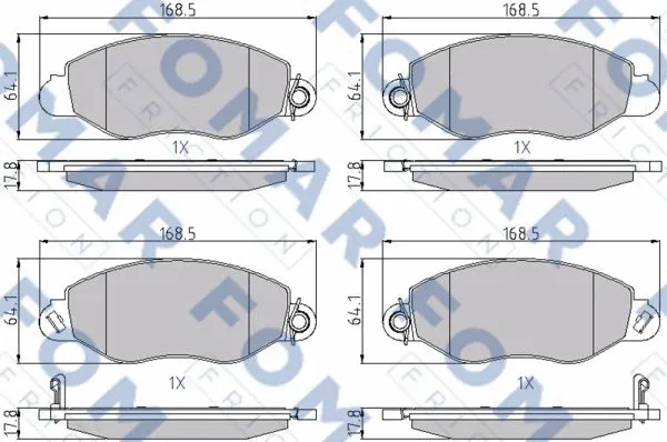 Brake Pad Set, disc brake (FO 684781)