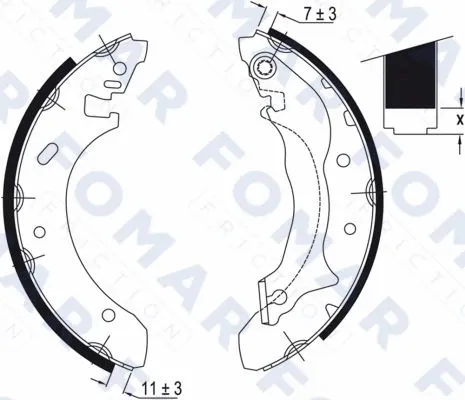 Brake Shoe Set (FO 0581)