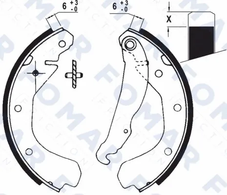 Brake Shoe Set (FO 0419)