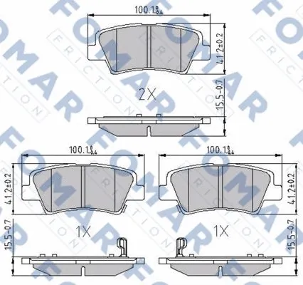 Brake Pad Set, disc brake (FO 899281)