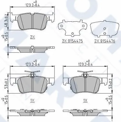 Brake Pad Set, disc brake (FO 321583)