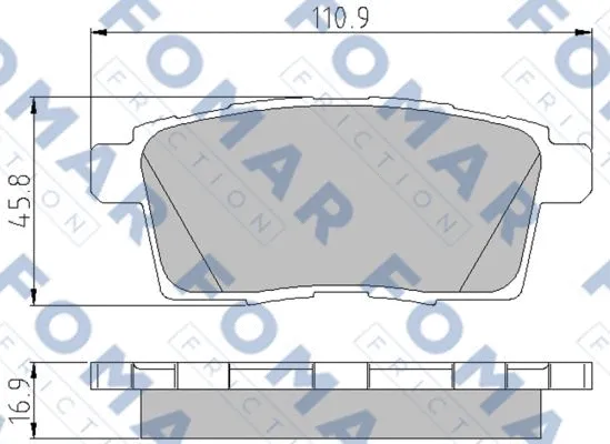 Brake Pad Set, disc brake (FO 857781)