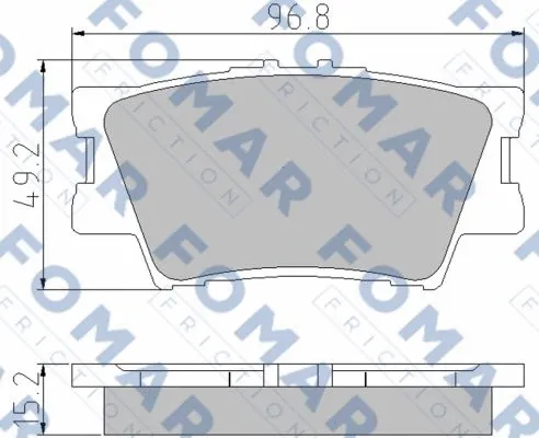 Brake Pad Set, disc brake (FO 932881)
