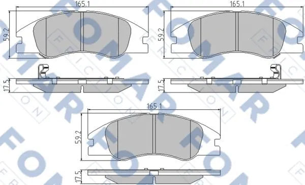 Brake Pad Set, disc brake (FO 932181)