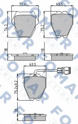 Brake Pad Set, disc brake (FO 905781)