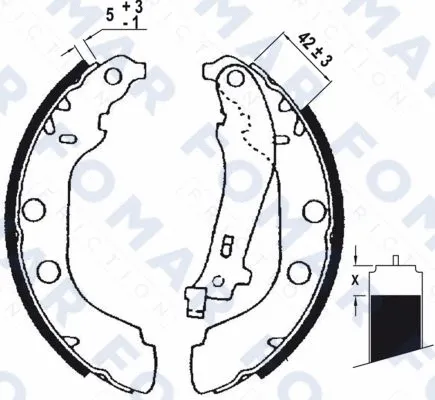 Brake Shoe Set (FO 0631)