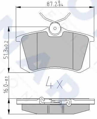 Brake Pad Set, disc brake (FO 605481)